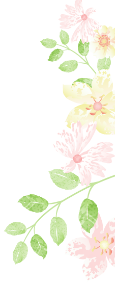 花と葉っぱの装飾