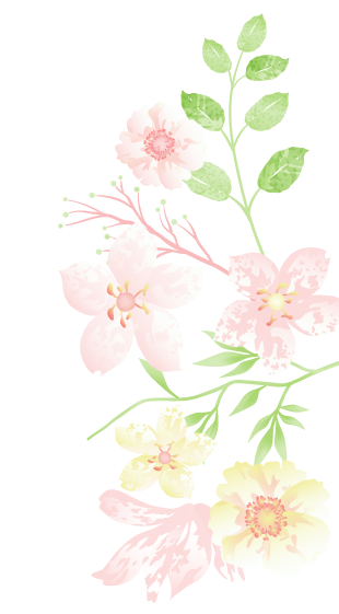 花と葉っぱの装飾